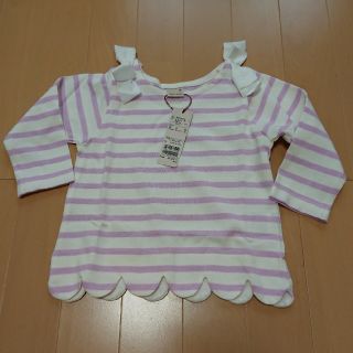 プティマイン(petit main)のあや様専用☆新品☆petit main 肩リボン付カットソー90 プティマイン(Tシャツ/カットソー)