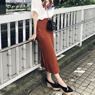 マウジー(moussy)のMOUSSY RIB KNIT SKIRT❤️(ロングスカート)