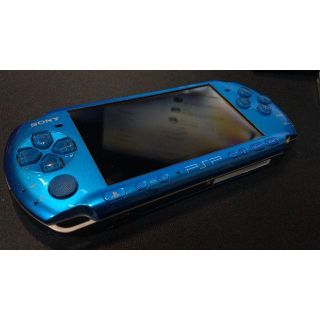 プレイステーションポータブル(PlayStation Portable)のPSP3000 バイブラントブルー 動作確認済み(携帯用ゲーム機本体)