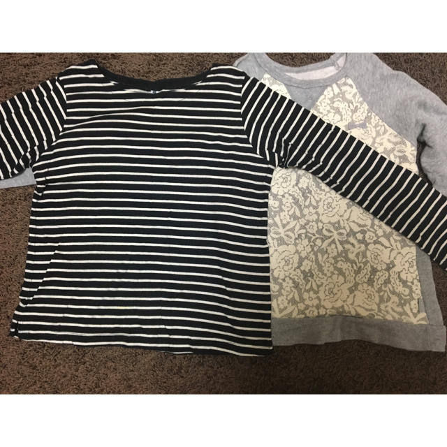 150 長袖セット 2枚組 キッズ/ベビー/マタニティのキッズ服女の子用(90cm~)(Tシャツ/カットソー)の商品写真