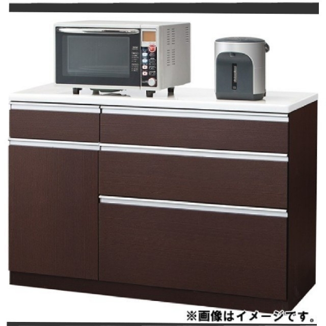 ニトリ(ニトリ)の最終値下げ ニトリ  キッチンカウンター  キュリー2 インテリア/住まい/日用品の収納家具(キッチン収納)の商品写真