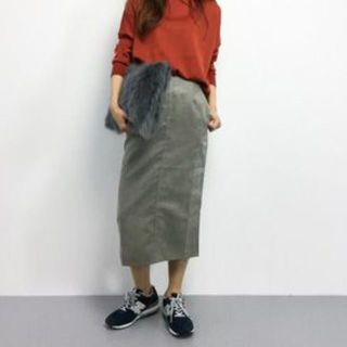 アズールバイマウジー(AZUL by moussy)のAZUL by moussy フェイクスエード タイト ミディ スカート (ロングスカート)