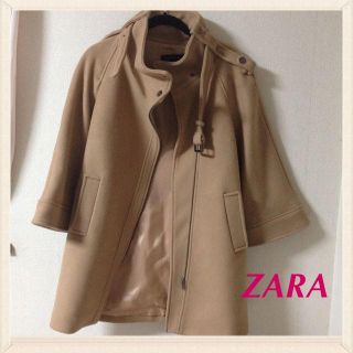 ザラ(ZARA)のZARA♡ウールポンチョコート(ポンチョ)