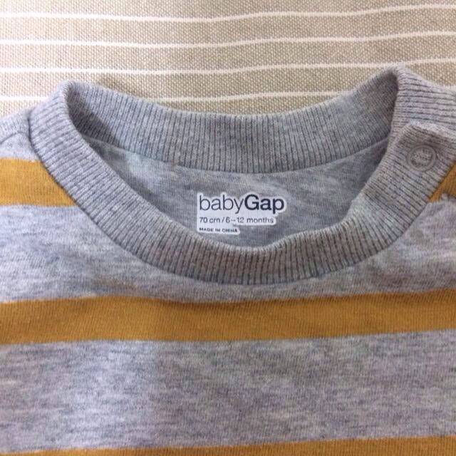 babyGAP(ベビーギャップ)のbaby gap 長Tロンパース キッズ/ベビー/マタニティのベビー服(~85cm)(ロンパース)の商品写真