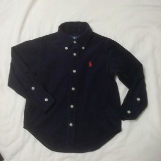 ラルフローレン(Ralph Lauren)のﾗﾙﾌﾛｰﾚﾝ　ネイビー長袖シャツ　size100(ブラウス)