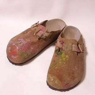 ビルケンシュトック(BIRKENSTOCK)の定価2.5万!希少ペンキ柄モデルドイツ製!ビルケンシュトックボストンサンダル (サンダル)