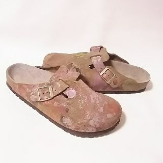 BIRKENSTOCK - 定価2.5万!希少ペンキ柄モデルドイツ製 ... ビルケンシュトック アリゾナ ドイツ製 ブラウン サンダル24.5cm ss48