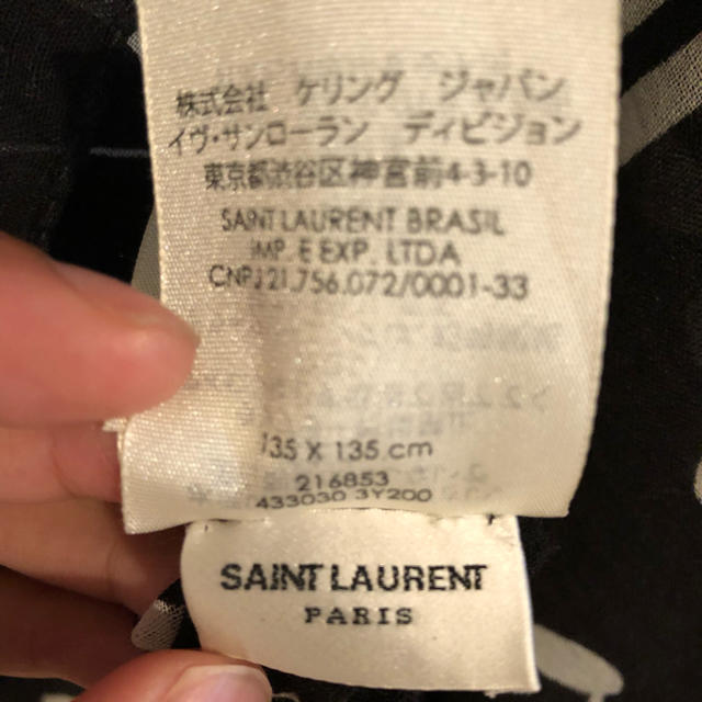 SAINT LAURENT - 希少!サンローラン 16SS 音符ストール新品!の SAINT LAURENT - 希少!サンローラン 16SS 音符ストール新品!の