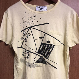 メゾンキツネ(MAISON KITSUNE')のメゾンドキツネ Tシャツ メンズ イエロー(Tシャツ/カットソー(半袖/袖なし))