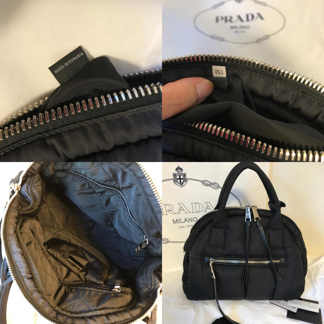 PRADA(プラダ)のプラダ 正規品  ハンドバッグ  黒 BL0881 テスートボンバー レディースのバッグ(ショルダーバッグ)の商品写真