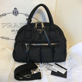PRADA - プラダ 正規品 ハンドバッグ 黒 BL0881 テスートボンバーの