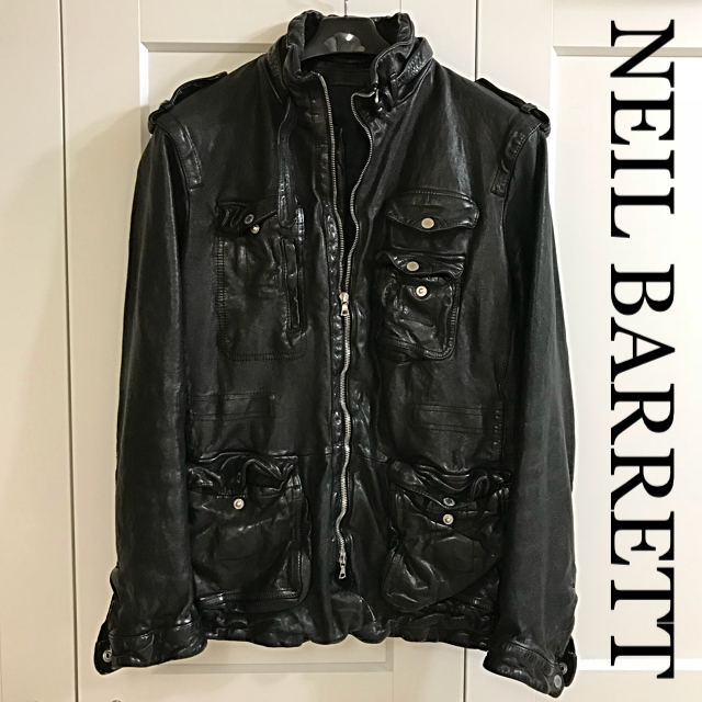 NEIL BARRETT(ニールバレット)の【NEIL BARRETT】バッファローレザーブルゾン メンズのジャケット/アウター(レザージャケット)の商品写真