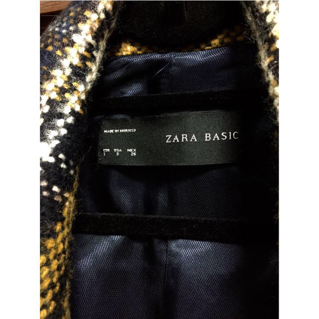 ZARA(ザラ)のZARA チェックオーバーコート レディースのジャケット/アウター(ロングコート)の商品写真