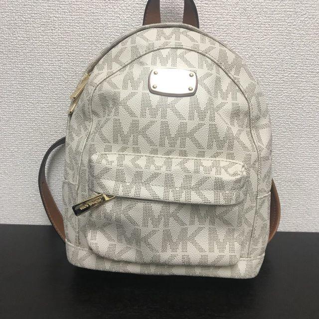 Michael Kors - マイケルコース リュック レザー 白 ロゴの通販 by aki's shop｜マイケルコースならラクマ