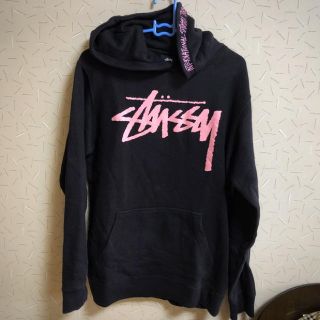 ステューシー(STUSSY)のSTUSSY パーカー ピンク 値下げ不可(パーカー)