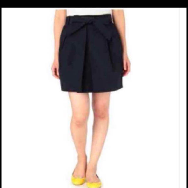 aquagirl(アクアガール)のアクアガール クローラ リボン ベルト タックスカート イエロー レディースのスカート(ミニスカート)の商品写真