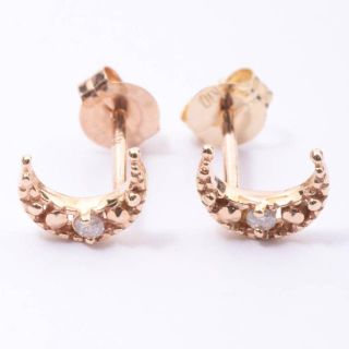 ノジェス(NOJESS)のノジェス ムーン ダイヤモンド ピアス K10(ピアス)