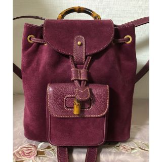 グッチ(Gucci)の🌺Ac様専用🌺   GUCCI  グッチ  バンブーリュック【ワインレッド】(リュック/バックパック)