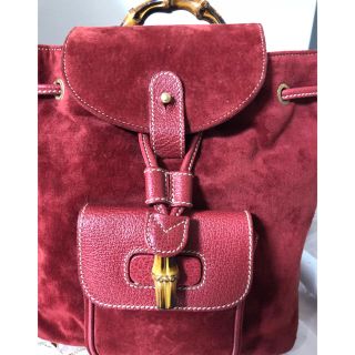 グッチ(Gucci)の🌸確認用🌸  GUCCI  バンブーリュック 【レッド】(リュック/バックパック)