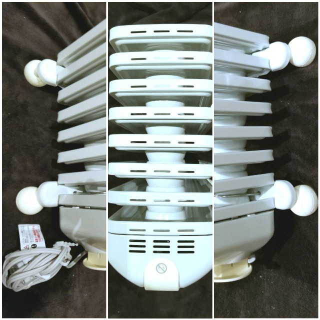 DeLonghi(デロンギ)のデロンギオイルヒーター新L字型フィン1200Wホワイト+クリーム スマホ/家電/カメラの冷暖房/空調(オイルヒーター)の商品写真