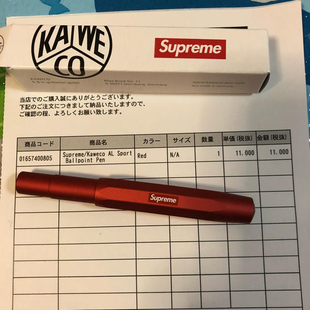 Supreme(シュプリーム)のSupreme®/Kaweco® AL Sport Ballpoint Pen インテリア/住まい/日用品の文房具(ペン/マーカー)の商品写真