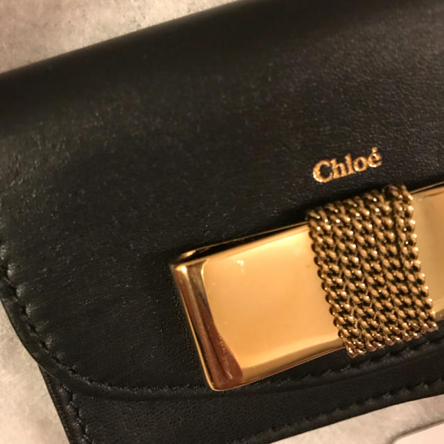 Chloe(クロエ)の新品クロエ Chloe'カードケース 正規品 ブラック レディースのファッション小物(名刺入れ/定期入れ)の商品写真