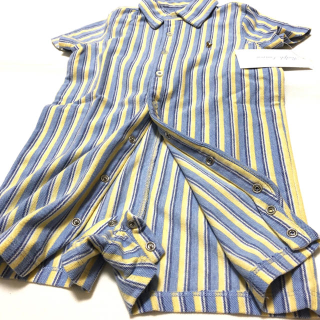 Ralph Lauren(ラルフローレン)の新品✨コットン オックスフォード ショートオール 12M/80 キッズ/ベビー/マタニティのベビー服(~85cm)(ロンパース)の商品写真