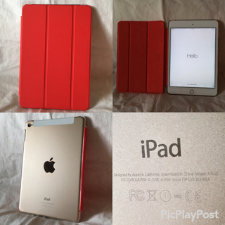 アイパッド(iPad)のiPad mini4 Wi-Fi + Cellularモデル simフリー 64(タブレット)