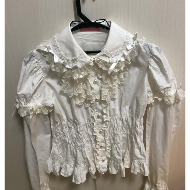 Angelic Pretty(アンジェリックプリティー)のAngelic Prettyブラウス 袖外せます 長袖半袖可 レディースのトップス(シャツ/ブラウス(長袖/七分))の商品写真