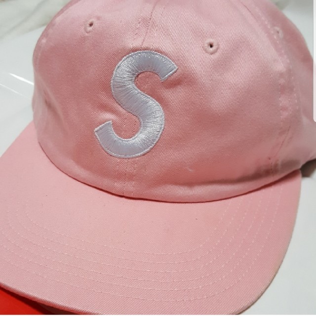 2015ss Supreme S Logo 6 Panel Cap Pink