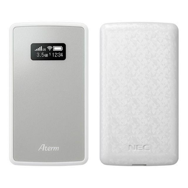 NEC(エヌイーシー)のNEC♪SIMフリーモバイルルータ♪Aterm MP01LN GW♪新品 スマホ/家電/カメラのスマートフォン/携帯電話(その他)の商品写真