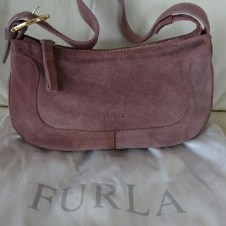 フルラ(Furla)のFURLA スウェードミニバッグ ピンク(ショルダーバッグ)