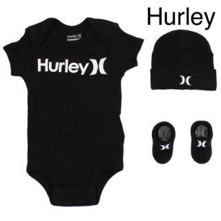 ハーレー(Hurley)の【新品 未使用】Hurley ハーレー ロンパース 80 靴下 帽子 (ロンパース)