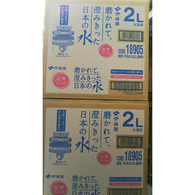 伊藤園(イトウエン)の【地域限定】伊藤園 ミネラルウォーター 2L × 12本 食品/飲料/酒の飲料(ミネラルウォーター)の商品写真