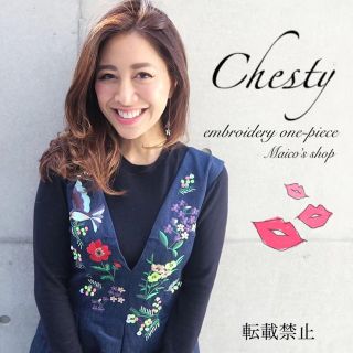 チェスティ(Chesty)の美品❤︎チェスティ完売刺繍ワンピース(ひざ丈ワンピース)