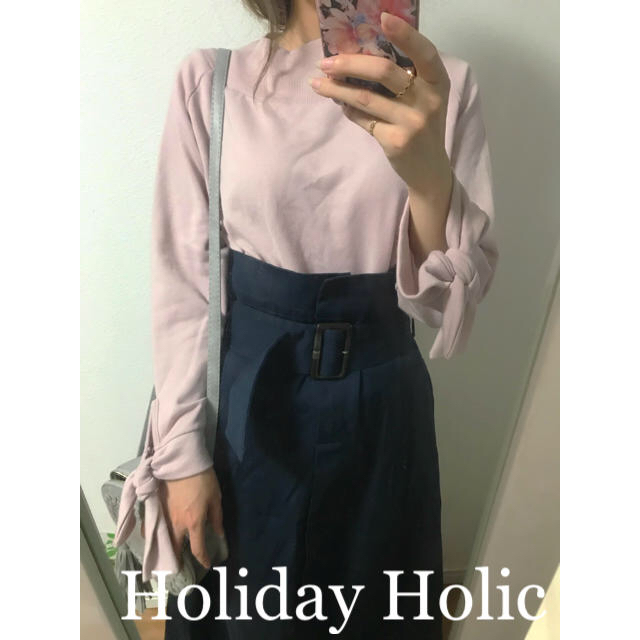 holiday(ホリデイ)の☆Holiday Holic☆ホリデーホリック リボンスリーブカットソー レディースのトップス(カットソー(長袖/七分))の商品写真