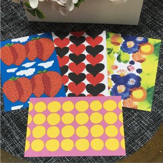 マリメッコ(marimekko)のマリメッコ♡ポストカード4枚(使用済み切手/官製はがき)