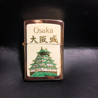 zippo型オイルライター【大阪城】(タバコグッズ)