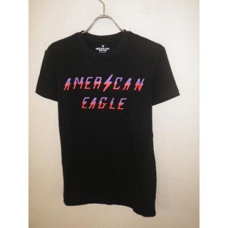 アメリカンイーグル(American Eagle)のz7869アメリカンイーグル★プリント半袖Tシャツ★XS★黒★人気★激安(Tシャツ/カットソー(半袖/袖なし))