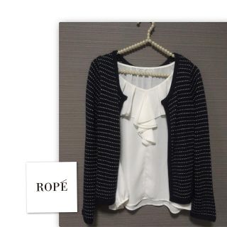 ロペ(ROPE’)のROPEニットカーディガン シャツ セット(セット/コーデ)