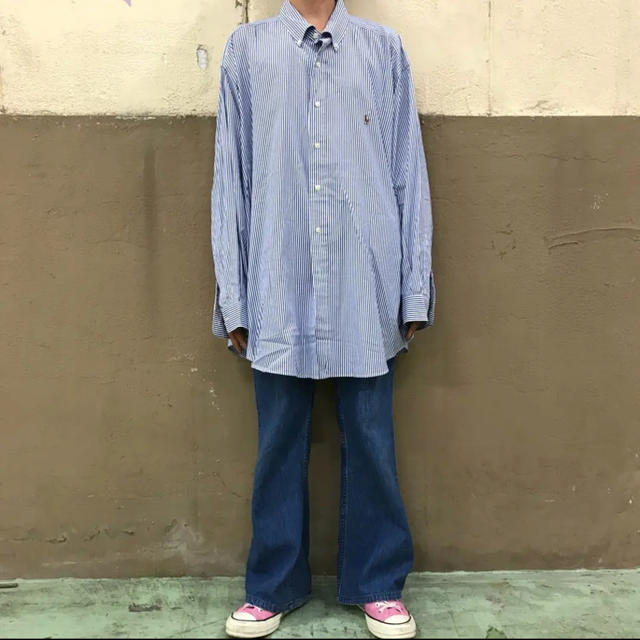 POLO RALPH LAUREN(ポロラルフローレン)のラルフローレン ストライプシャツ 古着 メンズのトップス(シャツ)の商品写真