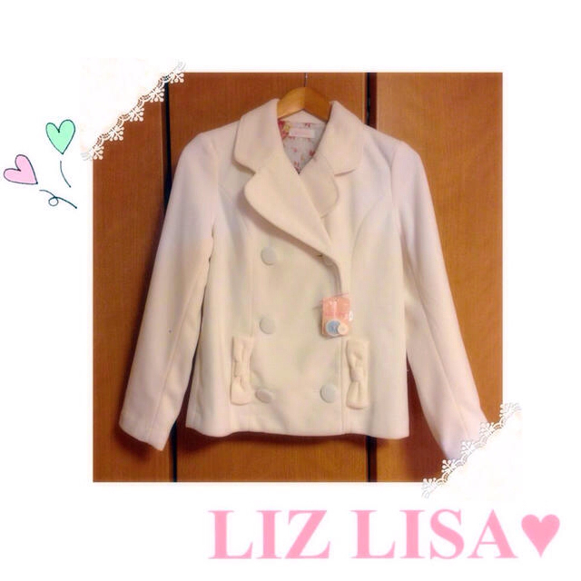 LIZ LISA(リズリサ)のwhite♡coat レディースのジャケット/アウター(ピーコート)の商品写真