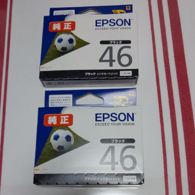 EPSON(エプソン)のEPSON インクカートリッジ 46ブラック ×2個 インテリア/住まい/日用品のオフィス用品(オフィス用品一般)の商品写真