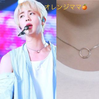 ボウダンショウネンダン(防弾少年団(BTS))のBTS ジンモチーフ リングネックレス 37cm(ネックレス)