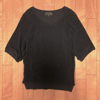 アンタイトル(UNTITLED)の美品  UNTITLED  ラメ入りネイビーチュニック(チュニック)