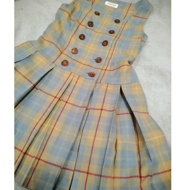 JaneMarple(ジェーンマープル)のジェーンマープルのタータンチェックジャンパースカート レディースのワンピース(ひざ丈ワンピース)の商品写真