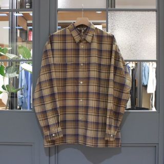 コモリ(COMOLI)の新品 AURALEE SUPER LIGHT WOOL CHECK SHIRTS(シャツ)