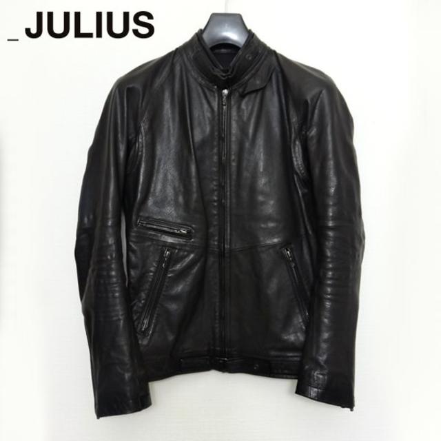 JULIUS×L.H.P ミリタリーレザーライダースジャケット 別注 1 山羊革