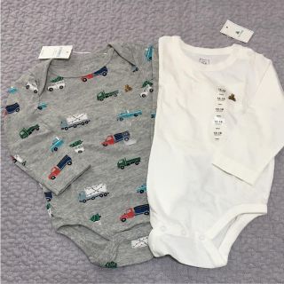 ベビーギャップ(babyGAP)の【訳あり】ベビーギャップ 長袖 ロンパース ボディスーツ 新品 80(ロンパース)