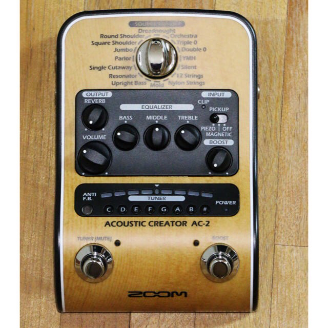 ZOOM AC-2  アコースティックギター プリアンプ(再度値下げしました)